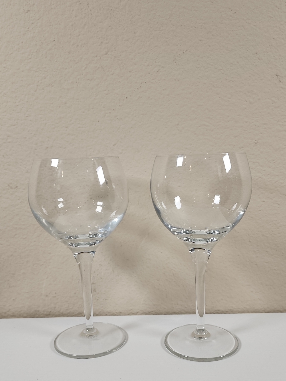 Clear Crystal Wine Glasses - Set of 2
